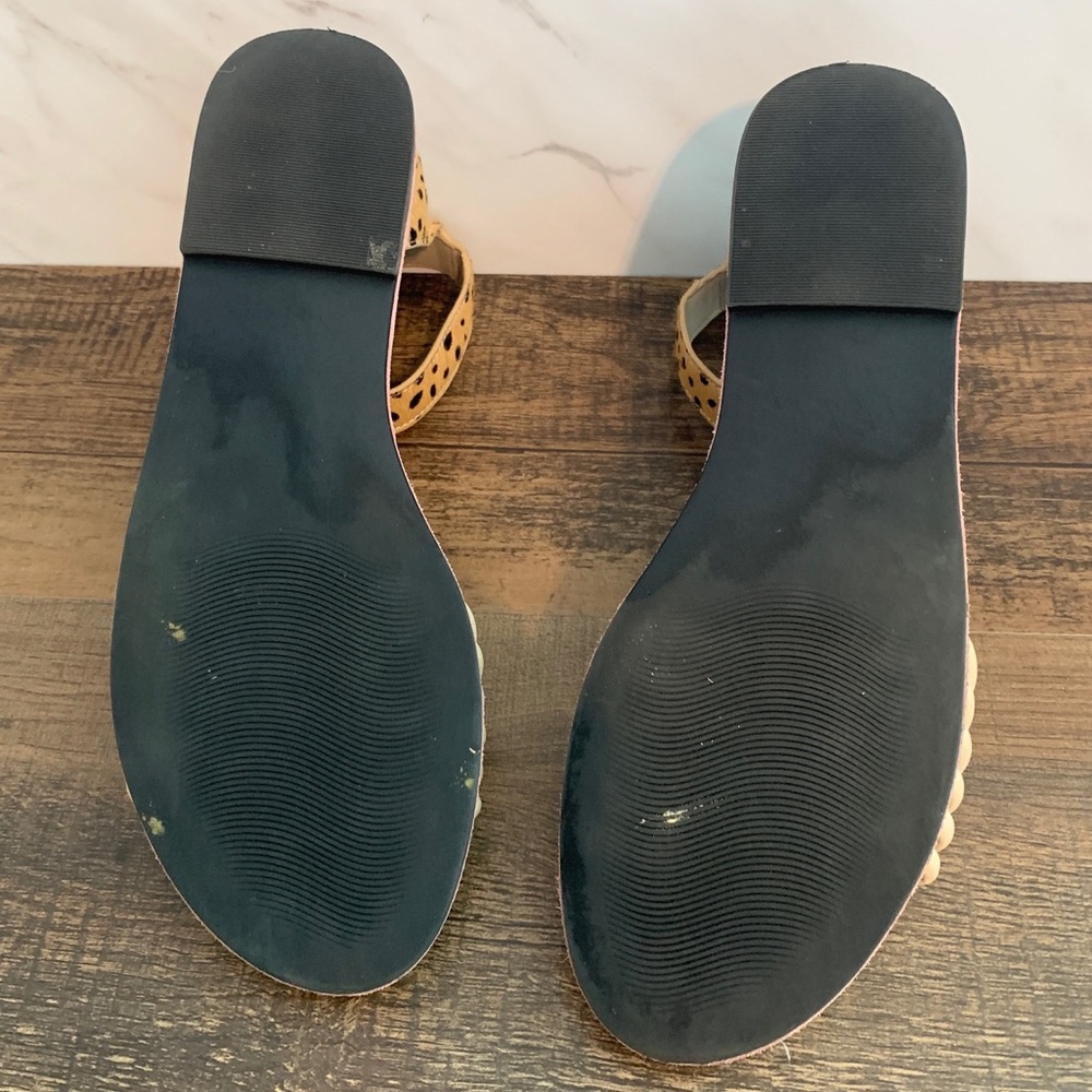 Lori Goldstein Leopard Calf Hair Sandals - Picture 6 of 6